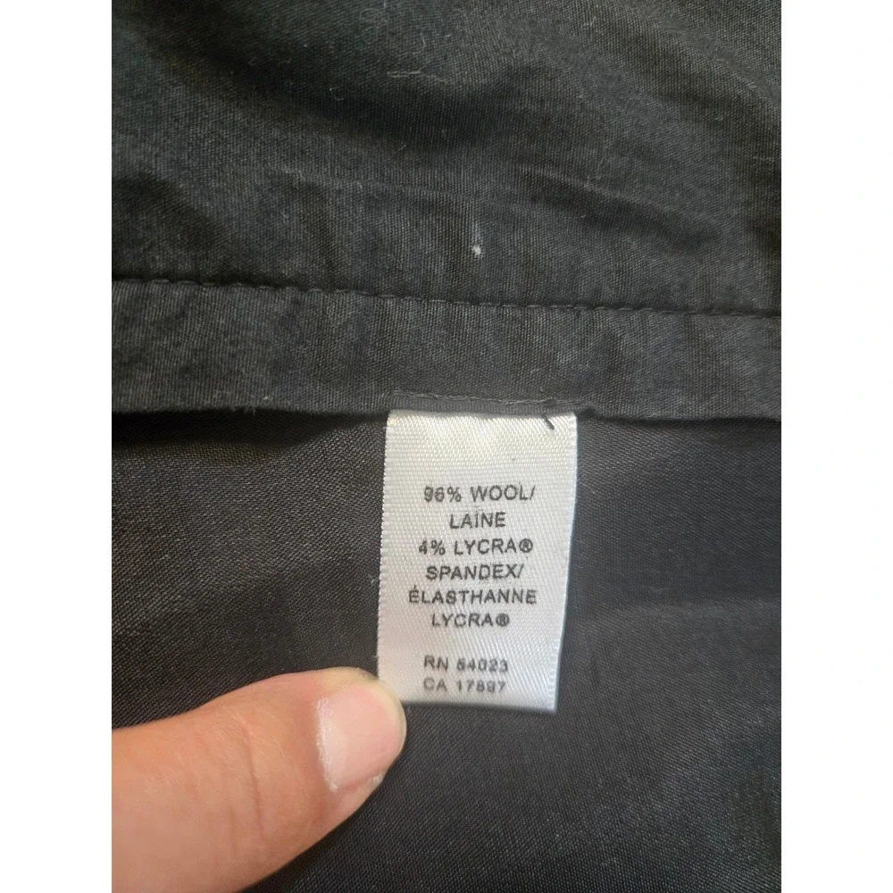 Banana‎ Republic Dawson Men 33x34 Black Wool Lycra Blend Straight Dress Pants